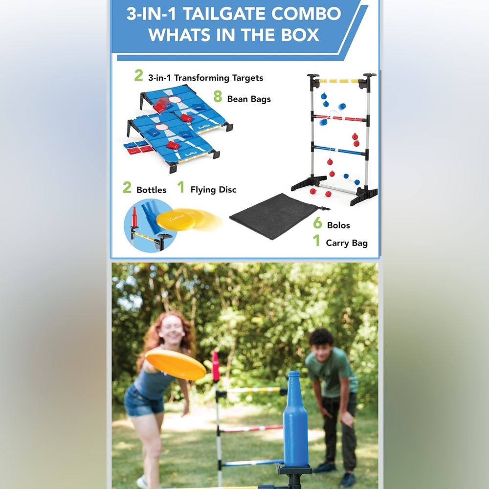 NWT EastPoint Tailgate combo  Game Set with Blue and Red Bags
